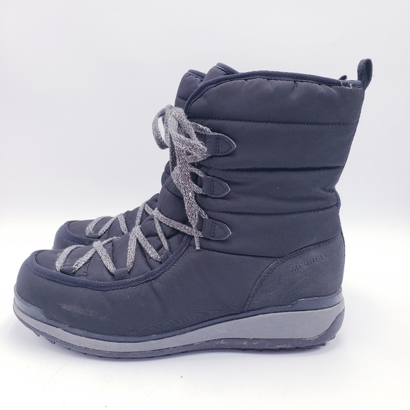 Merrell Snowcreek Cozy Polar Waterproof Boots Insulated Lace Up Women's 10 - Picture 2 of 12